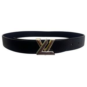 Louis Vuitton LV Twist Gold Silver 30MM Epi Leather Women’s Belt Size 32